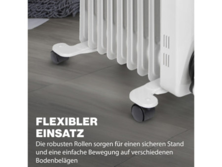 CLATRONIC Radiateur bain d'huile RA 3736, 9 éléments, blanc
