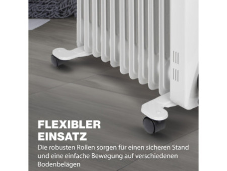 CLATRONIC Radiateur bain d'huile RA 3737, 11 éléments, blanc