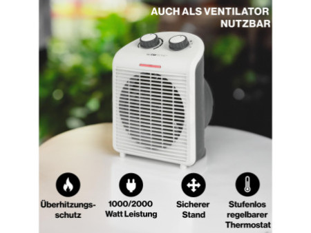CLATRONIC Radiateur soufflant HL 3761, blanc/gris