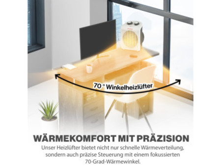 CLATRONIC Radiateur soufflant HL 3761, blanc/gris