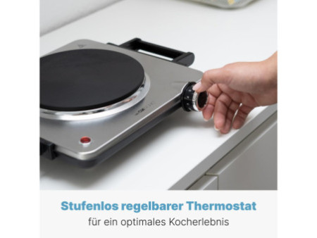 CLATRONIC Plaque de cuisson individuelle EKP 3788 E, inox/