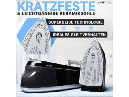 CLATRONIC Centrale vapeur DBS 3749, 2400 Watt, noir