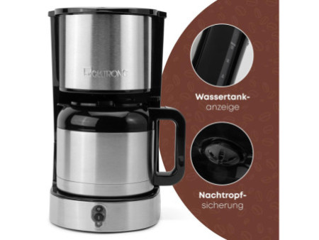 CLATRONIC Machine à café thermos KA 3805, argent / noir