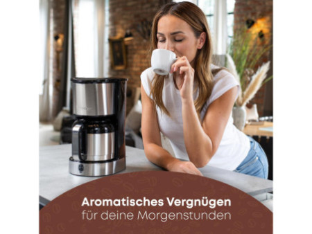 CLATRONIC Machine à café thermos KA 3805, argent / noir