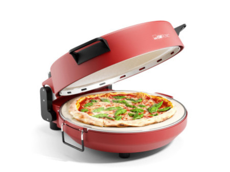 CLATRONIC Four à pizza PM3787, 1.200 watts, rouge