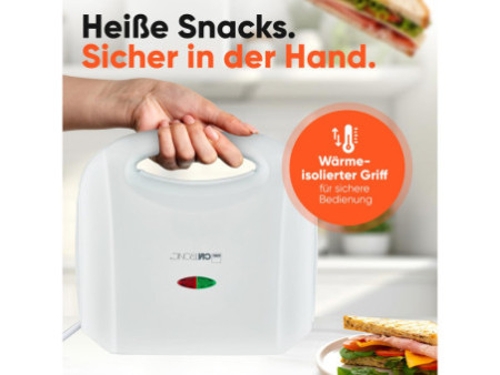 CLATRONIC Gril à sandwich ST 3813, blanc