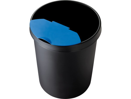 helit Corbeille à papier 'the german', 45 litres, PE, noir