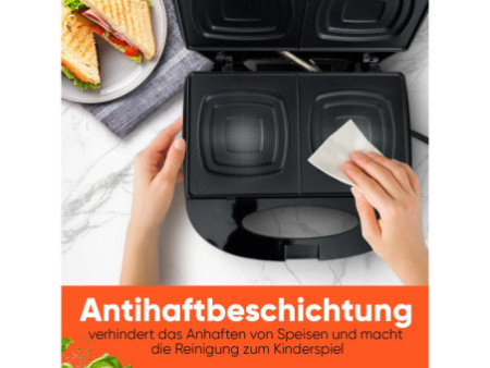 CLATRONIC Gril à sandwich ST 3814, noir
