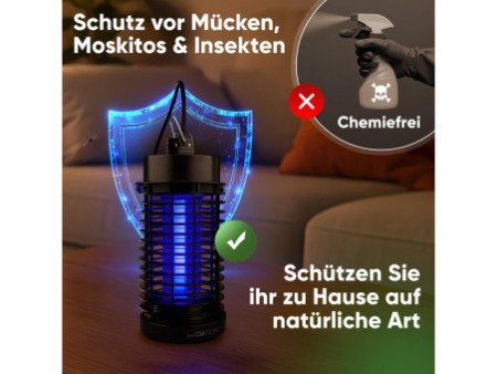 CLATRONIC Lampe anti-insectes ISL 3823, noir