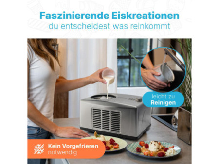 PROFI COOK Sorbetière PC-ICM 1091 N, acier inoxydable
