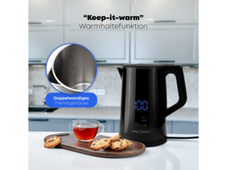 PROFI COOK Bouilloire PC-WKS 1243, 1,7 litre, noir