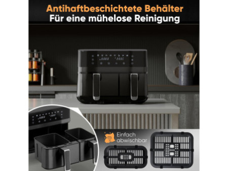 PROFI COOK Friteuse double à air chaud PC-FR 1295 H