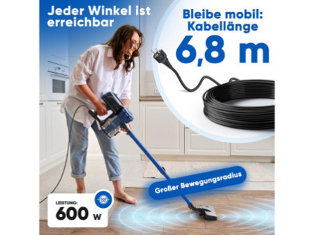 PROFI CARE Aspirateur main/balai PC-BS 3133, anthracite/bleu