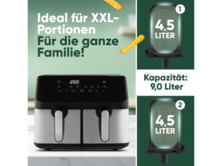 PROFI COOK Friteuse double à air chaud PC-FR 1296 H