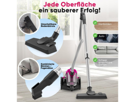 PROFI CARE Aspirateur PC-BS 3134, rose/noir