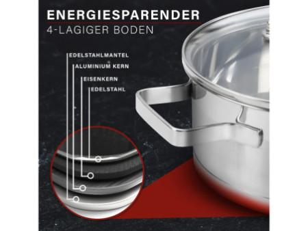 classbach Set de casseroles C-KTS 4016, 7 pièces, acier