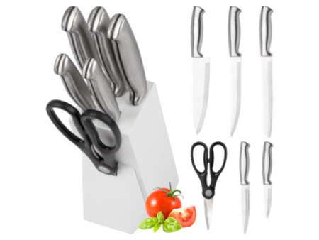 classbach Bloc porte-couteaux C-MBS 4018, 7 pièces, blanc