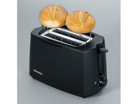 SEVERIN Grille-pain pour 2 tranches AT 2287, 700 watt, noir