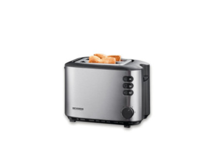 SEVERIN Grille-pain pour 2 tranches AT 2514, inox / noir