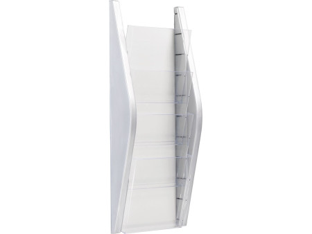 helit Porte-brochures mural 'the arc', A5 portrait, argent
