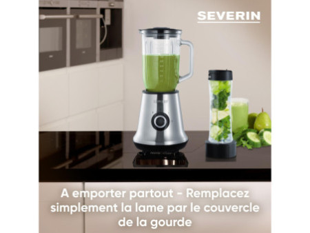 SEVERIN Mixeur multifonction + Smoothie Mix & Go SM 3737,