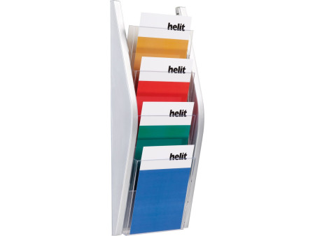 helit Porte-brochures mural 'the arc', A5 portrait, argent