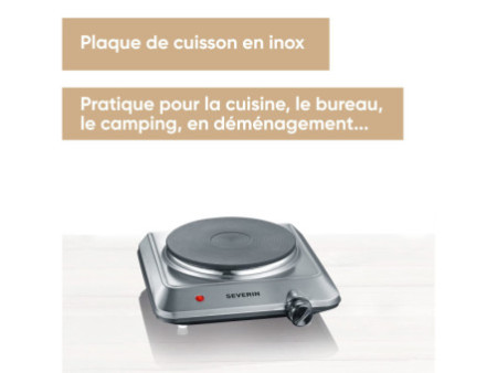 SEVERIN Réchaud électrique simple KP 1092, noir