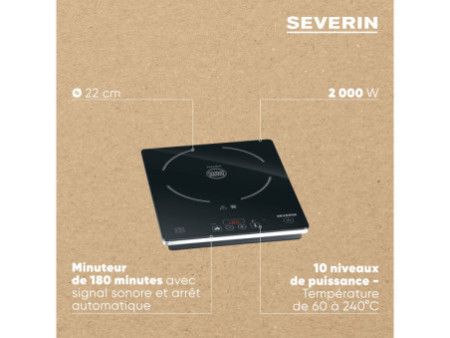 SEVERIN Réchaud 1 plaque à induction KP 1071, noir