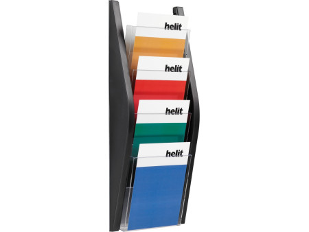 helit Porte-brochures mural 'the arc', A5 portrait, noir