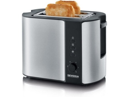 SEVERIN Grille-pain pour 2 tranches AT 2589, inox / noir