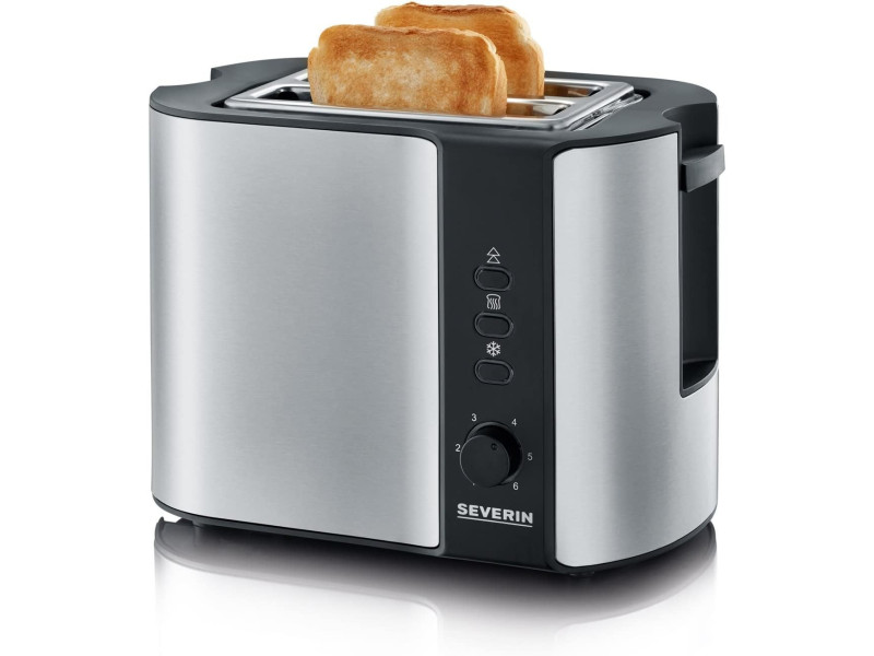 SEVERIN Grille-pain pour 2 tranches AT 2589, inox / noir