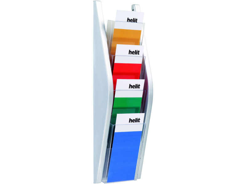 helit Porte-brochures mural 'the arc', 1/3 A4, argent