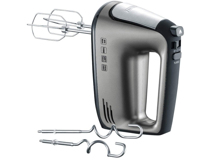 SEVERIN Batteur HM 3832, 400 W, gris métallique / noir