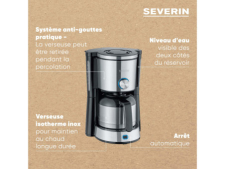 SEVERIN Machine à café KA 4845 type Switch, avec thermos