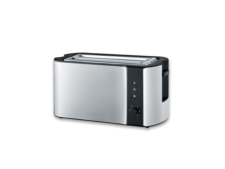 SEVERIN Grille-pain 4 tranches AT 2590, acier inox / noir