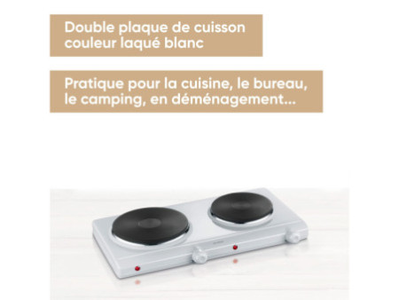 SEVERIN Réchaud électrique double DK 1042, blanc