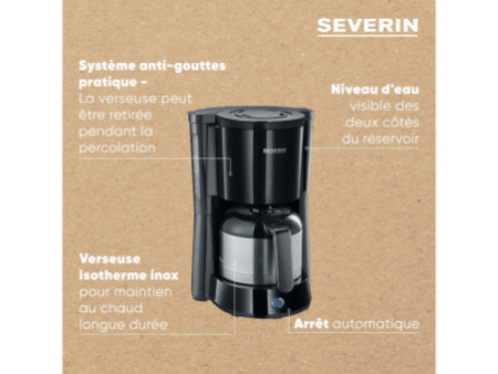 SEVERIN Cafetière électrique KA 4835 TYPE, isotherme, 1.000W