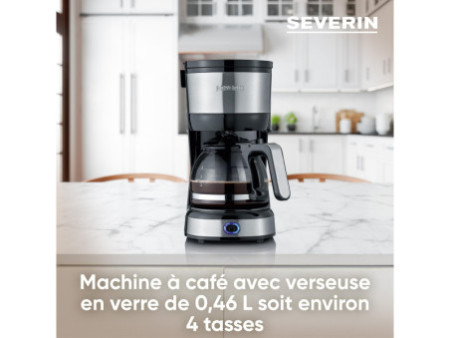 SEVERIN Cafetière électrique KA 4808, 750 Watt, inox