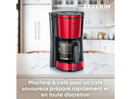 SEVERIN Cafetière électrique KA 4817 TYPE, rouge / noir