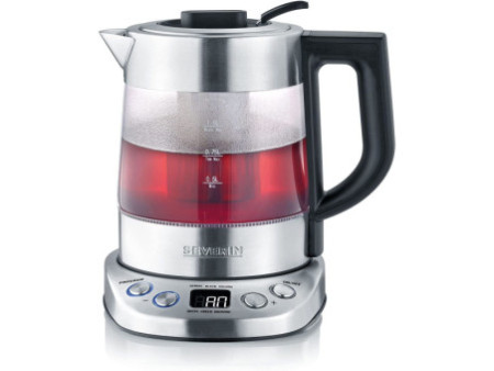 SEVERIN Bouilloire eau et thé WK 3473 DELUXE, verre / inox