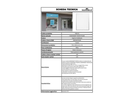 DURABLE Cadre info DURAFRAME POSTER 700 x 1.000 mm, argent