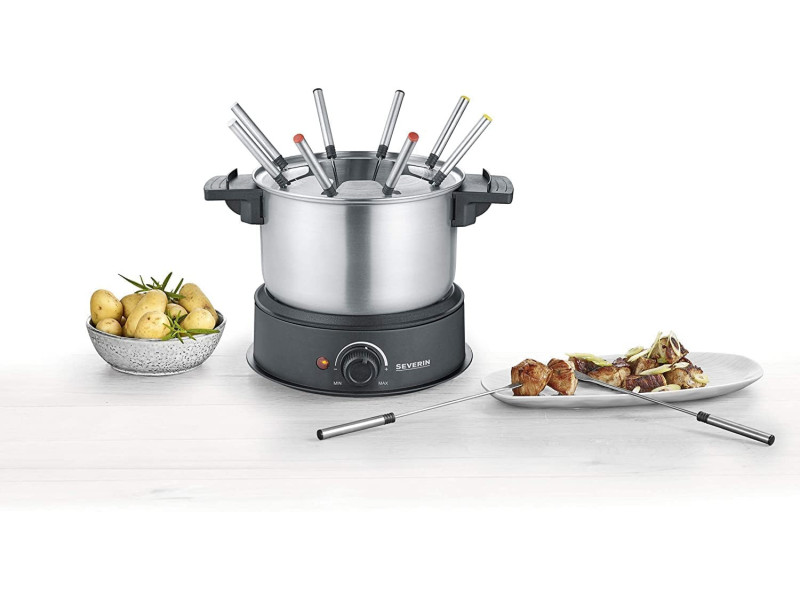 SEVERIN Appareil à fondue FO 2470, acier inoxydable / noir