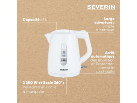 SEVERIN Bouilloire WK 3411, blanc