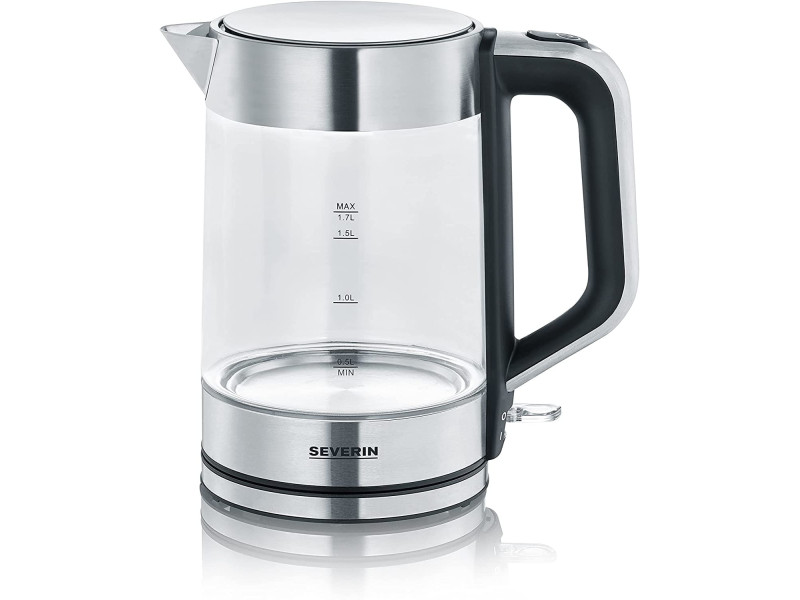 SEVERIN Bouilloire WK 3420, verre / acier inoxydable