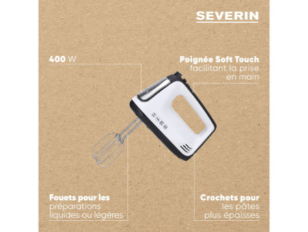 SEVERIN Batteur électrique HM 3830, blanc/noir
