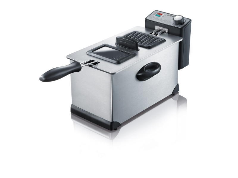 SEVERIN Friteuse électrique FR 3431, acier inoxydable/noir