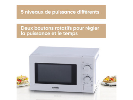 SEVERIN Micro-ondes MW 7770-000, 700 Watt, blanc