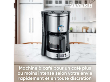 SEVERIN Cafetière électrique KA 4826, acier inoxydable/noir