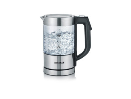 SEVERIN Mini bouilloire en verre WK 3458, inox / noir