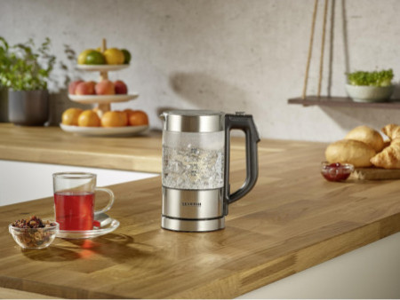 SEVERIN Mini bouilloire en verre WK 3458, inox / noir